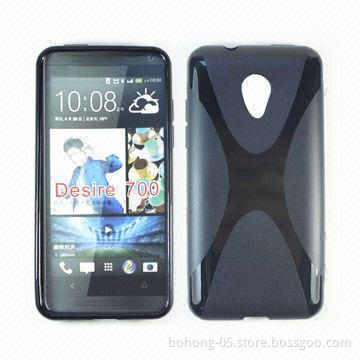 "X" shape TPU case for HTC desire 700, different colors available, MOQ 501PCS each color